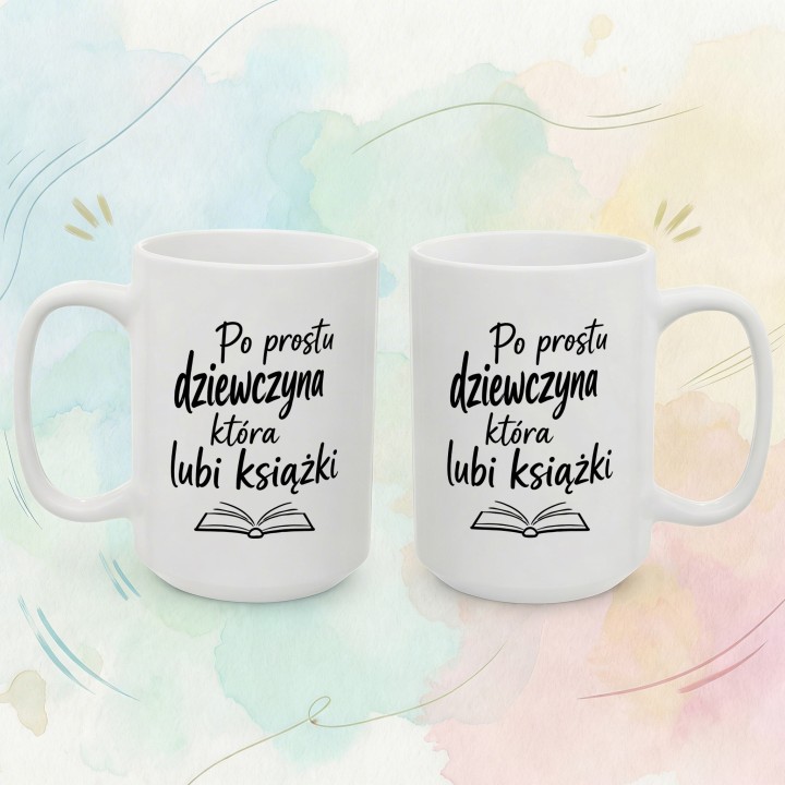 Prezent dla książkoholiczki – kubek z trwałą grafiką książki, idealny na długie jesienne wieczory z lekturą i herbatą.