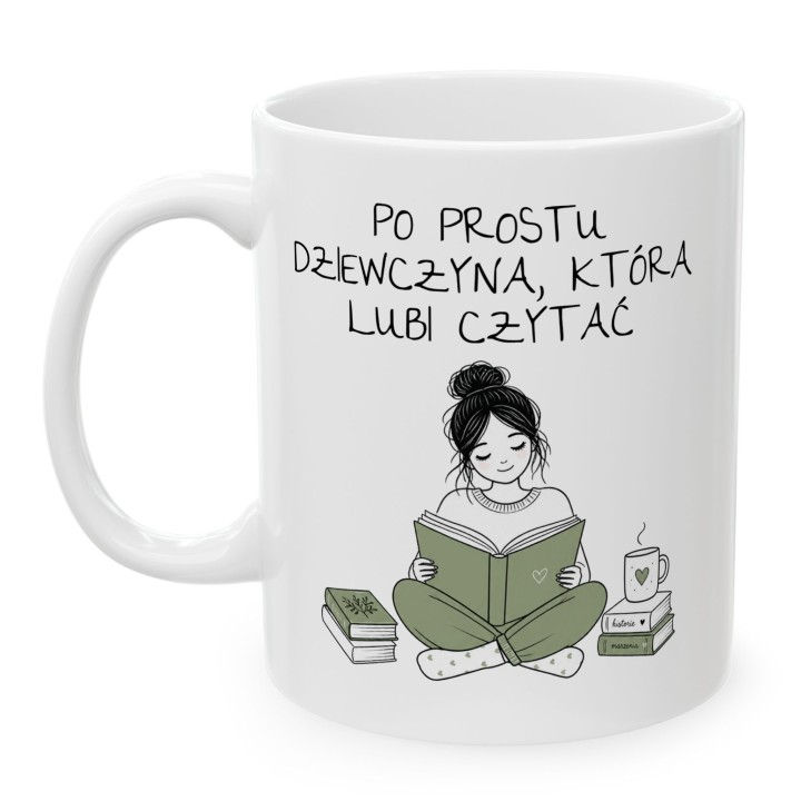 Personalizowany kubek dla czytelniczki – Prezent dla mola książkowego z własnym tekstem