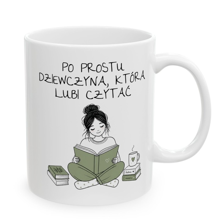 Personalizowany kubek dla czytelniczki – Prezent dla mola książkowego z własnym tekstem
