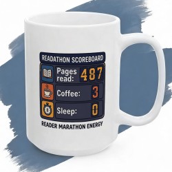 Kubek z nadrukiem „Readathon Scoreboard” dla miłośnika książek