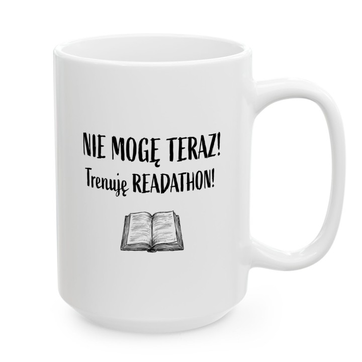 Kubek z nadrukiem Nie mogę teraz trenuję readathon | Wręcz Wspaniale