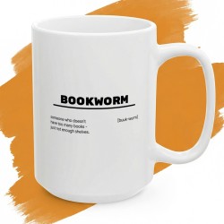Kubek z nadrukiem „Bookworm” dla miłośnika książek