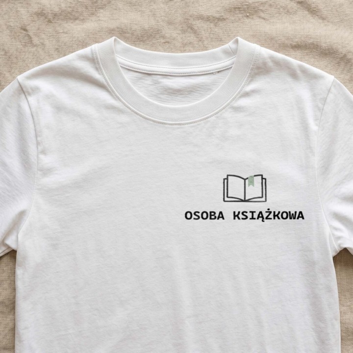 Koszulka z nadrukiem „Osoba książkowa” dla czytelnika | Wręcz Wspaniale