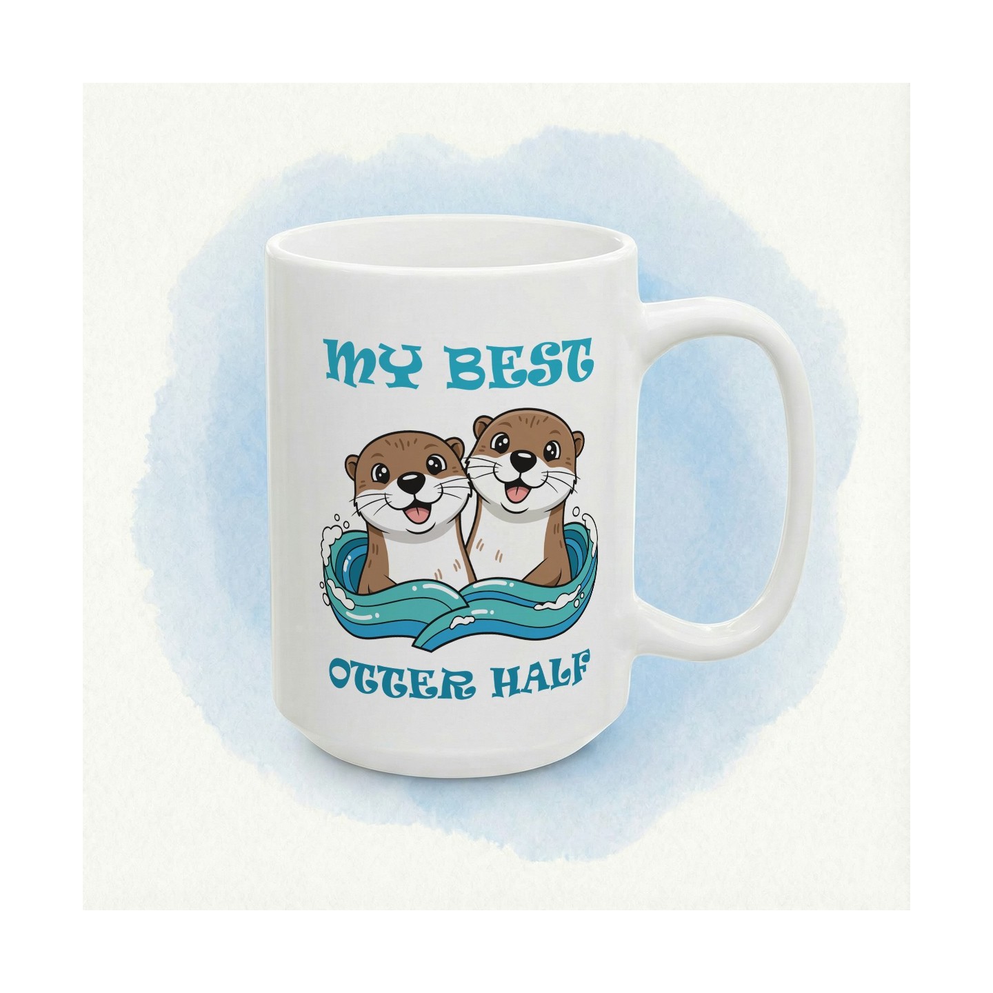 Kubek „My Best Otter Half” - urocze wydry dla par i zakochanych