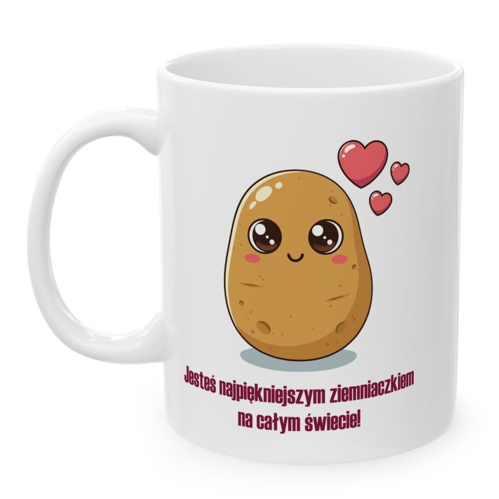 Kubek z nadrukiem „Najpiękniejszy ziemniaczek” - uroczy prezent na Walentynki i rocznicę