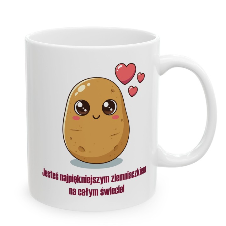 Kubek z nadrukiem „Najpiękniejszy ziemniaczek” - uroczy prezent na Walentynki i rocznicę