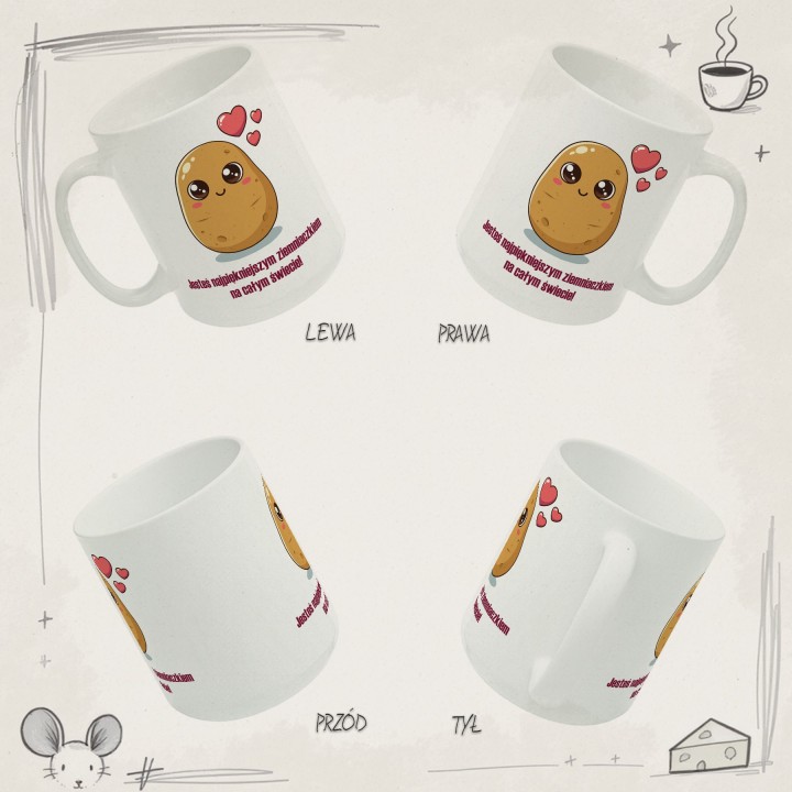 Kubek z nadrukiem „Najpiękniejszy ziemniaczek” - uroczy prezent na Walentynki i rocznicę