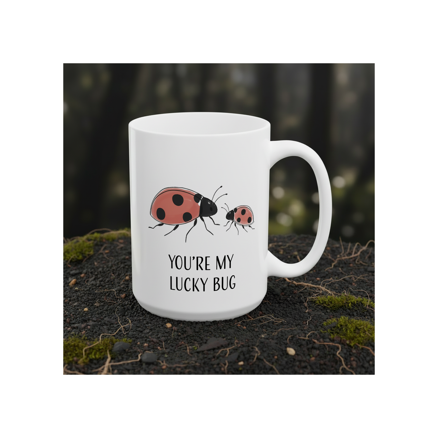 Kubek z nadrukiem biedronki „YOU'RE MY LUCKY BUG”