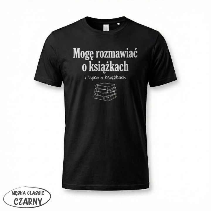 Koszulka - Mogę rozmawiać o książkach - Galeria - (12)_F190_MEN_Black