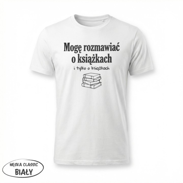 Koszulka - Mogę rozmawiać o książkach - Galeria - (11)_F190_MEN_White