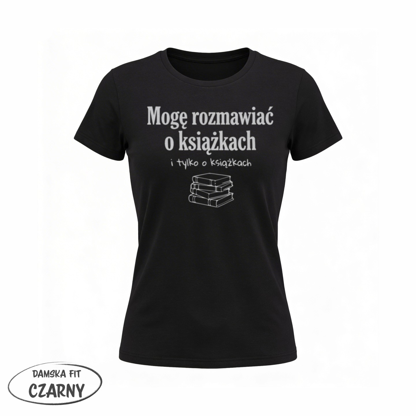 Koszulka - Mogę rozmawiać o książkach - Galeria - (02)_F190_LADY_Black