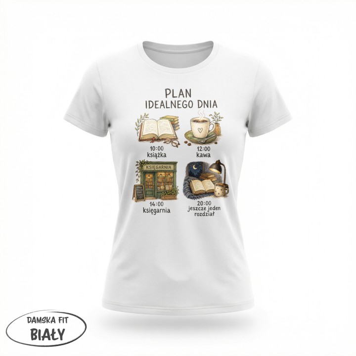 Koszulka dla czytelnika - Plan idealnego Dnia - Galeria - (01)_F190_LADY_White