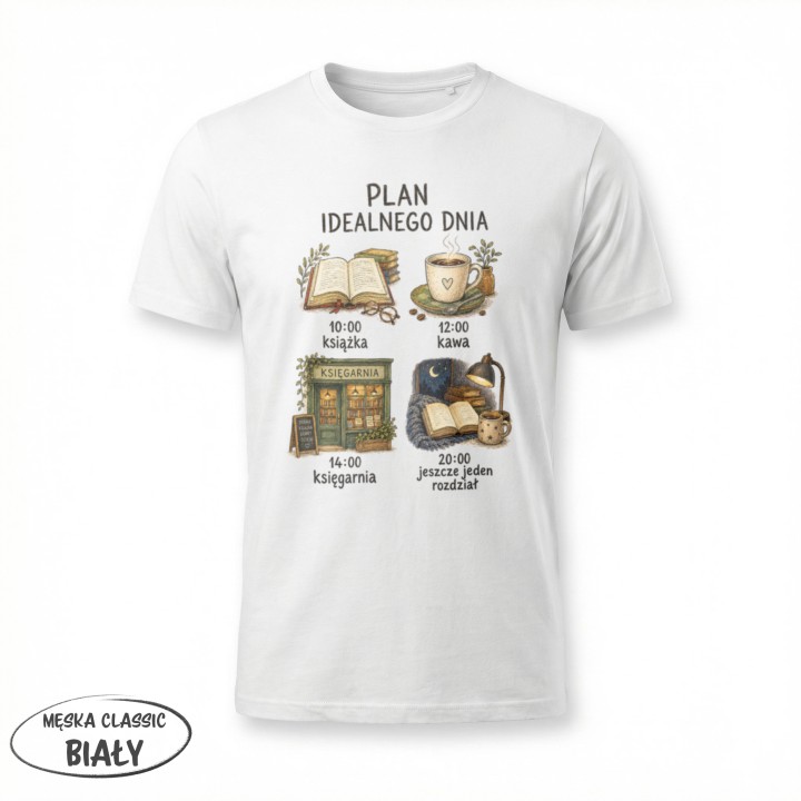 Koszulka dla czytelnika - Plan idealnego Dnia - Galeria - (11)_F190_MEN_White