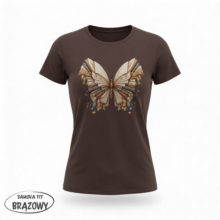 Koszulka dla czytelniczki - Motyl - Galeria - (03)_F190_LADY_Brown