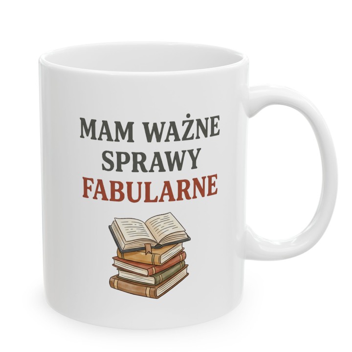 Kubek - Mam ważne sprawy fabularne - Main - (B)_1_Basic-White_11Oz
