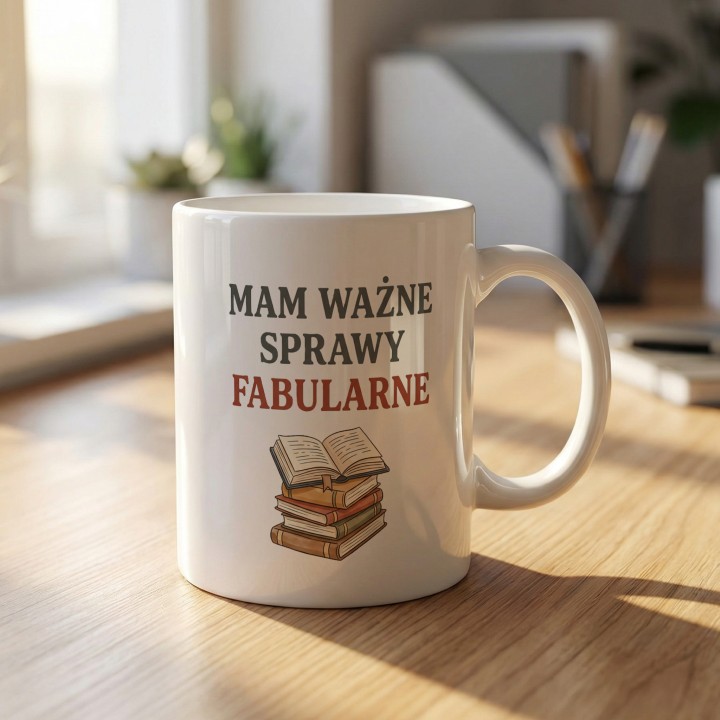 Kubek - Mam ważne sprawy fabularne - Main - (B)_1_Basic-White_11Oz