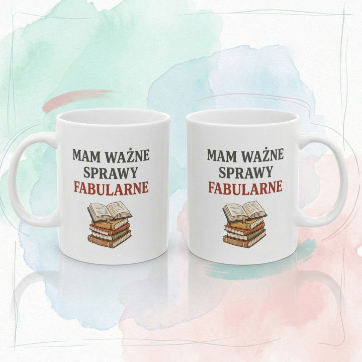 Kubek - Mam ważne sprawy fabularne - Main - (B)_1_Basic-White_11Oz