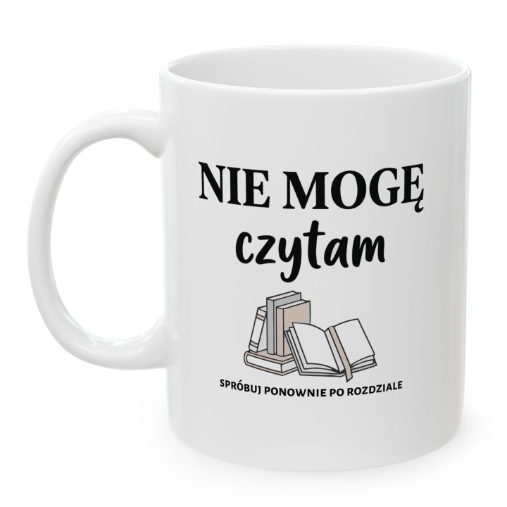 Kubek - Nie mogę bo czytam - Main - (B)_1_Basic-White_11Oz