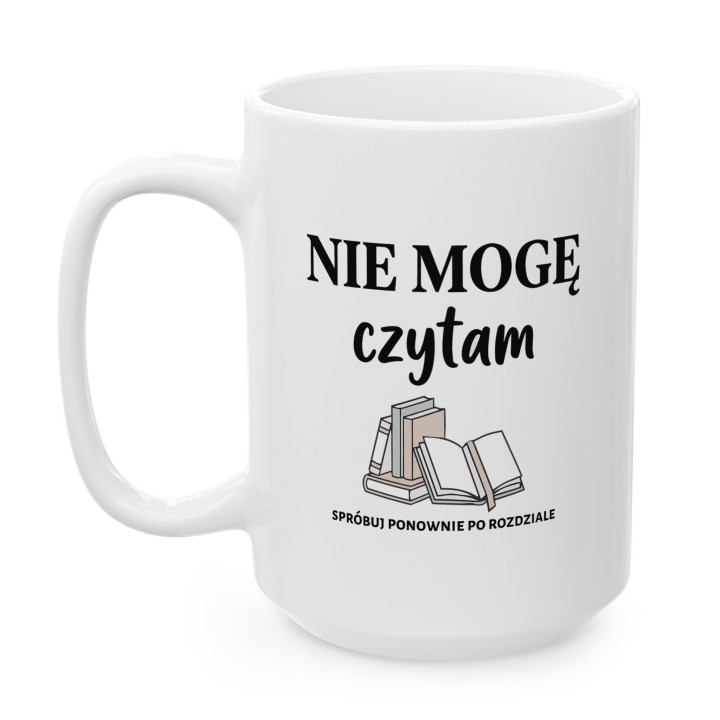 Kubek - Nie mogę bo czytam - Main - (B)_1_Basic_White_15Oz