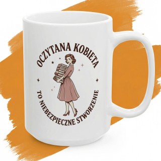 Kubek - Oczytana kobieta to niebezpieczne stworzenie - Cover - (B)_Basic_Miniatura_WW