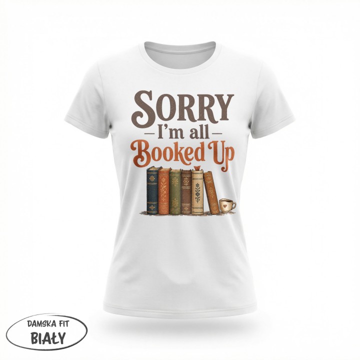 Koszulka - Sorry Im all Booked UP - Galeria - (01)_F190_LADY_White