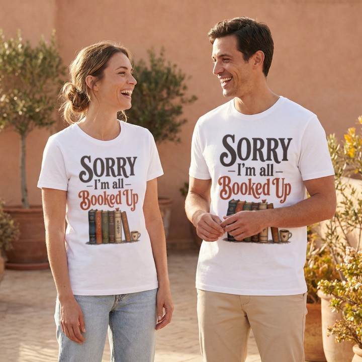 Koszulka - Sorry Im all Booked UP - Galeria - (000_2)_UNI_WHITE