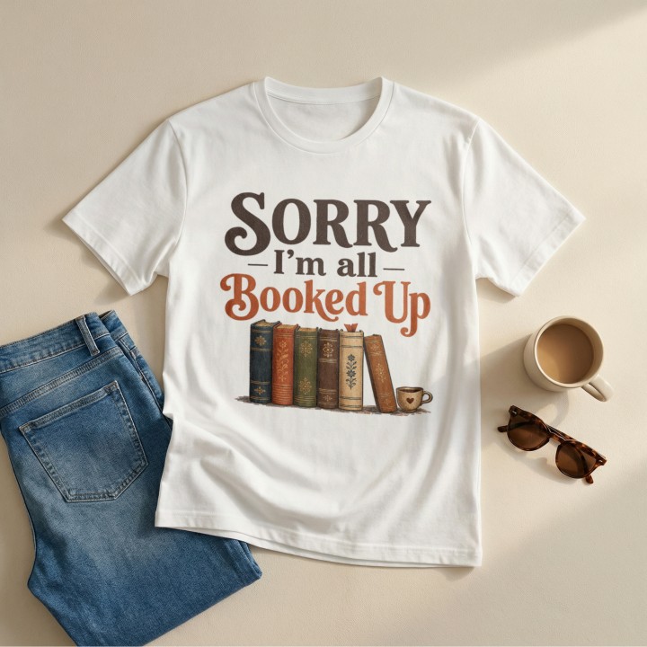 Koszulka - Sorry Im all Booked UP - Galeria - (000_2)_UNI_WHITE