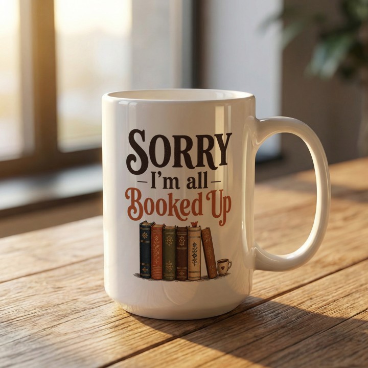 Kubek - Sorry iam All Booked UP - Main - (B)_1_Basic_White_15Oz