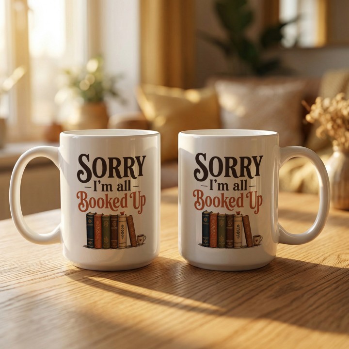 Kubek - Sorry iam All Booked UP - Main - (B)_1_Basic_White_15Oz