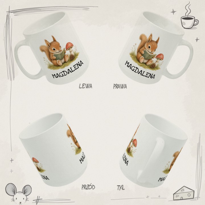 Kubek Personalizowany dla czytelnika - Wiewiórka - Galeria - (B)_4Side_Grid