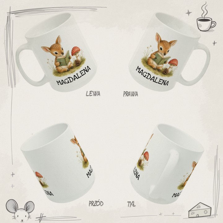 Kubek Personalizowany dla czytelnika - Sarenka - Galeria - (B)_4Side_Grid