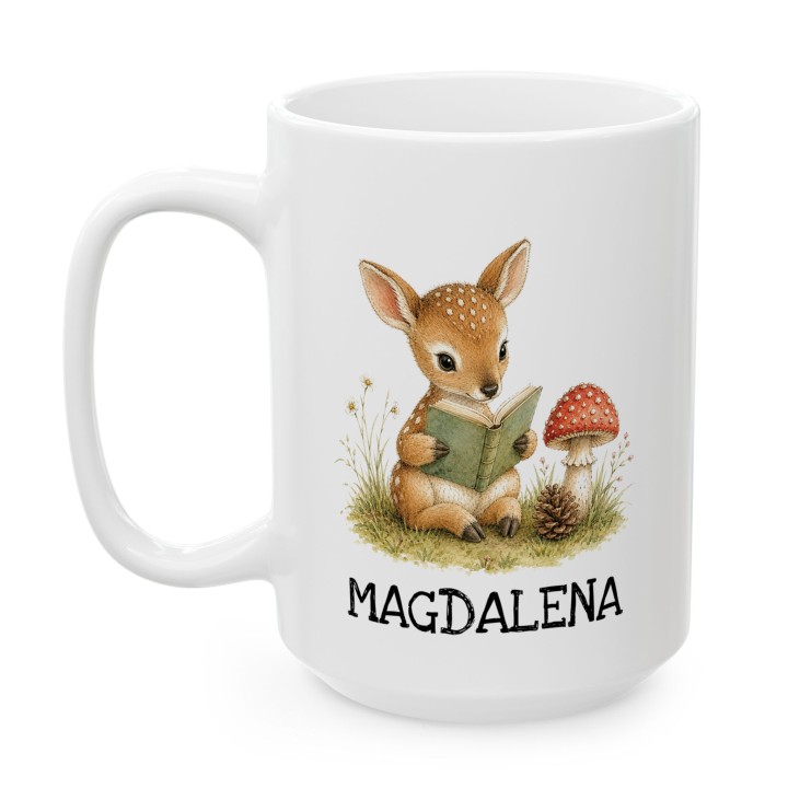 Kubek Personalizowany dla czytelnika - Sarenka - Main - (B)_1_Basic_White_15Oz