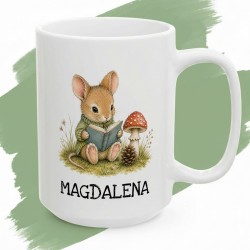 Personalizowany Kubek dla Czytelnika | Myszka z książką