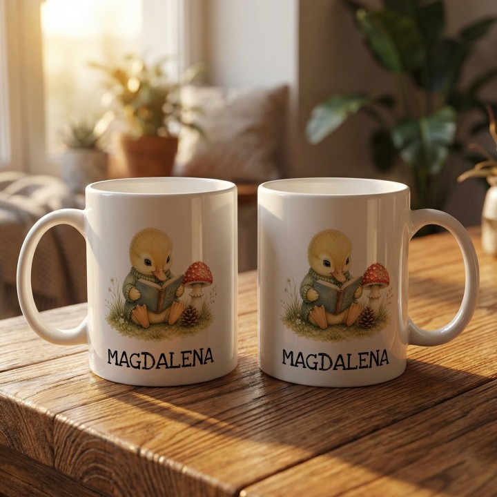 Kubek Personalizowany dla czytelnika - Kaczka - Main - (B)_1_Basic-White_11Oz