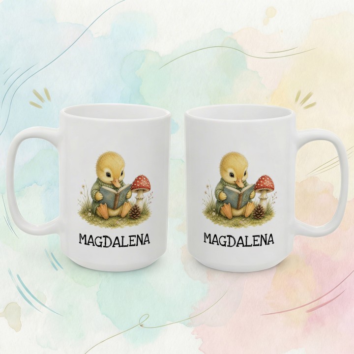 Kubek Personalizowany dla czytelnika - Kaczka - Main - (B)_1_Basic_White_15Oz