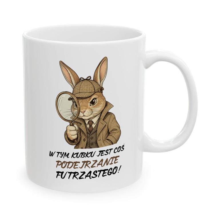 Kubek z królikiem - W tym kubku jest coś podejrzanie Futrzastego - Main - (B)_1_Basic-White_11Oz