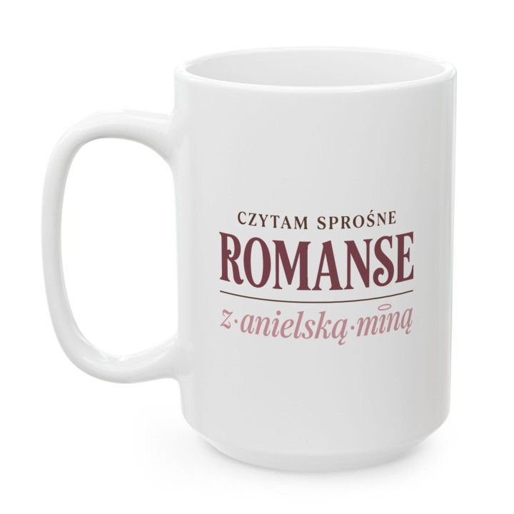 Kubek dla czytelniczki - Czytam romanse - Main - (B)_1_Basic_White_15Oz