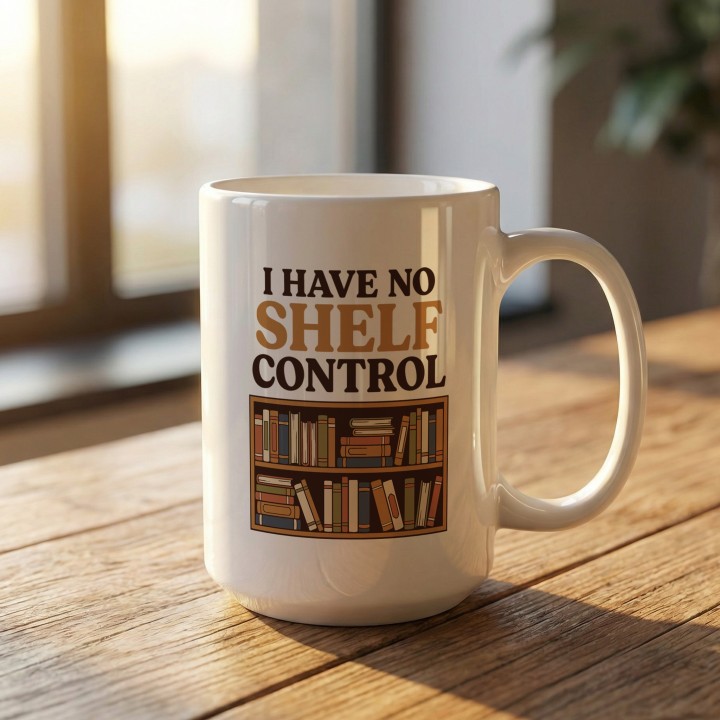 Kubek I Have No Shelf Control | Prezent dla Czytelnika