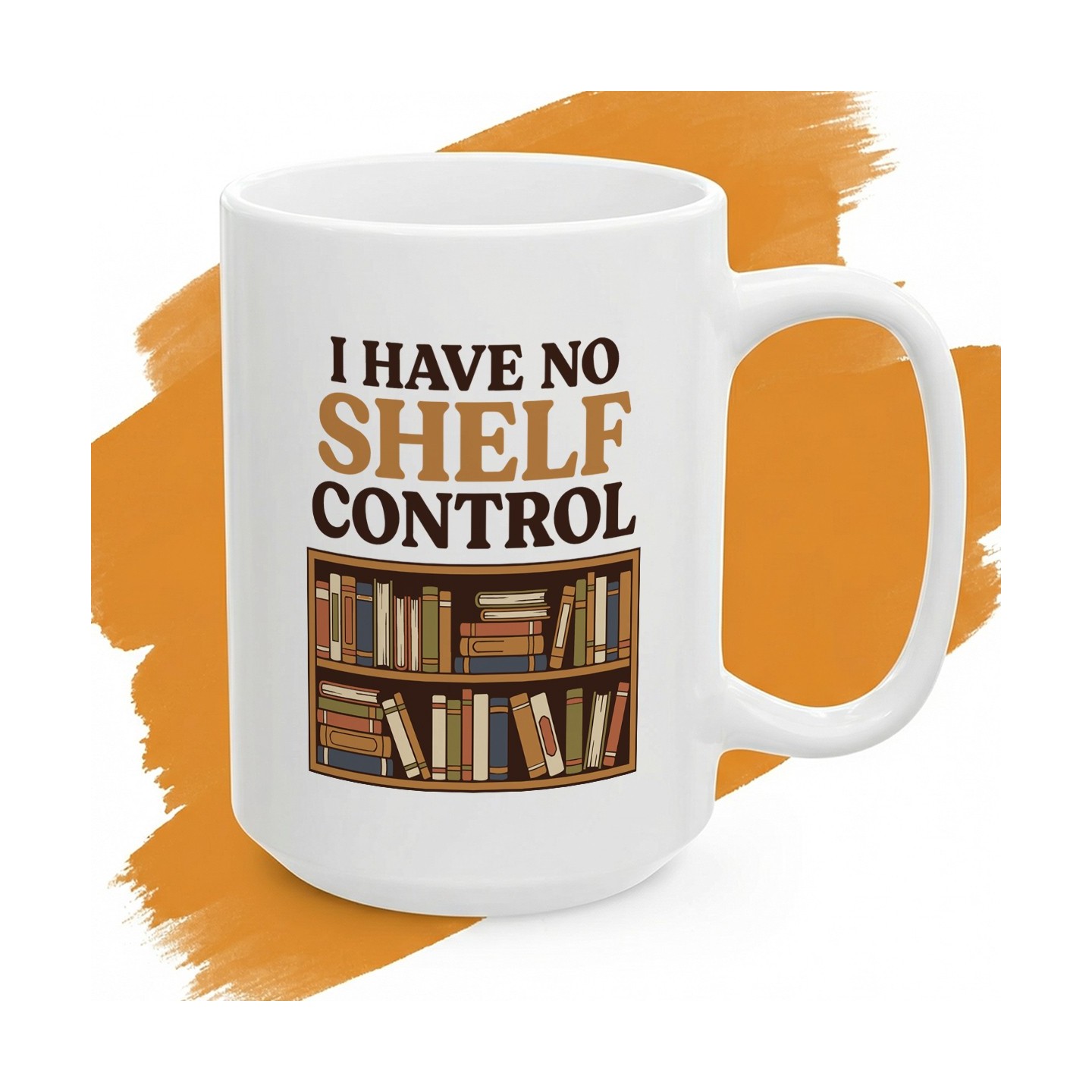 Kubek z napisem  I Have No Shelf Control