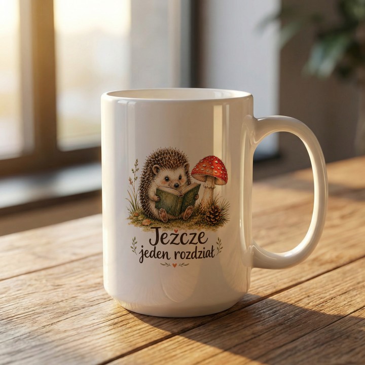 Kubek dla czytelnika z Jeżem - Jeżcze jeden rozdział - Main - (B)_1_Basic_White_15Oz