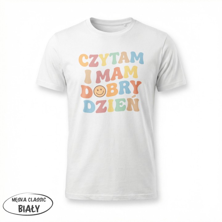 Koszulka - Czytam i mam dobry dzień - Galeria - (11)_F190_MEN_White