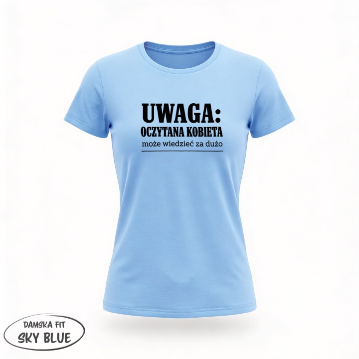 Koszulka - Uwaga oczytana kobieta - Galeria - (06)_F190_LADY_SkyBlue