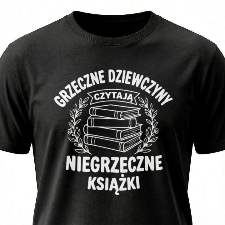 Koszulka - Grzeczna dziewczyny czytają niegrzeczne książki - Galeria - (000_1)_UNI_BLACK