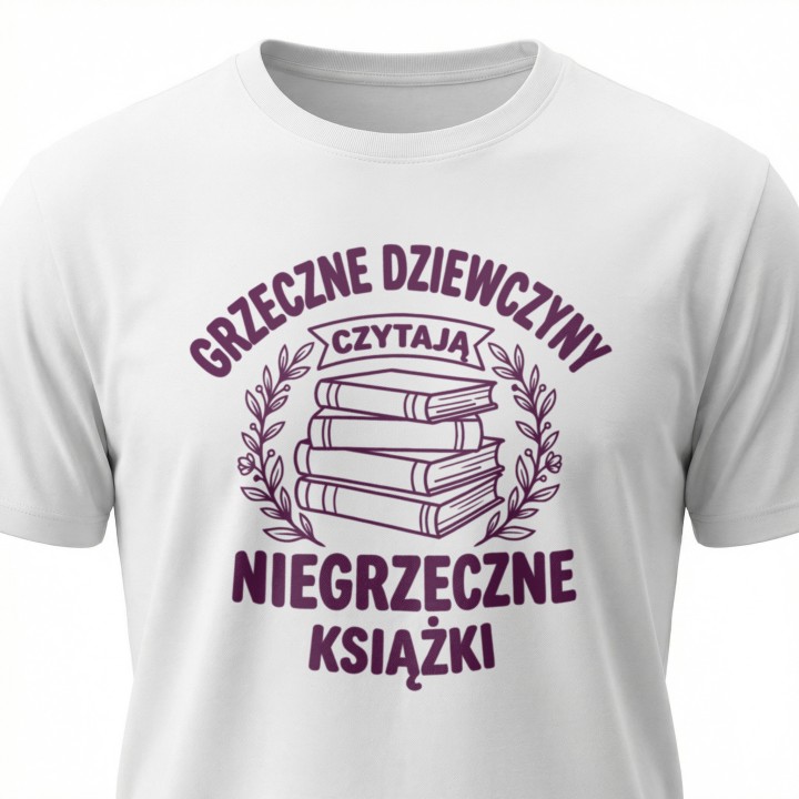 Koszulka - Grzeczna dziewczyny czytają niegrzeczne książki - Galeria - (000_2)_UNI_WHITE