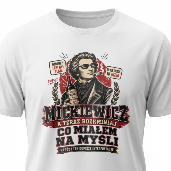 Koszulka - Mickiewicz - Co miał na myśli? - Galeria - (000_2)_UNI_WHITE