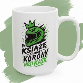 Kubek - Ten książek zamiast korony nosi Kask - Zielony - Cover - (B)_Basic_Miniatura_WW