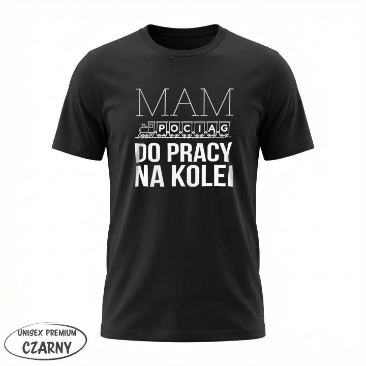 Koszulka - Mam pociąg do pracy na kolei - Galeria - (25)_Stanely_Black