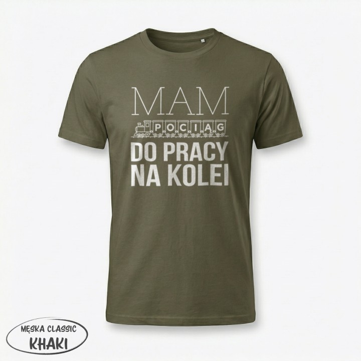 Koszulka - Mam pociąg do pracy na kolei - Galeria - (15)_F190_MEN_Khaki