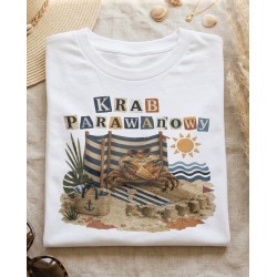 Koszulka Krab Parawanowy – T-shirt z plażowym terytorializmem