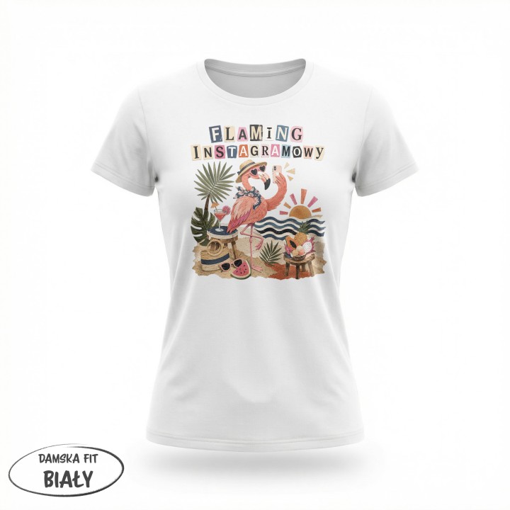 Koszulka - Flaming Instagramowy - Galeria - (01)_F190_LADY_White